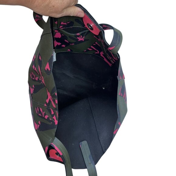 banana republic pink abstract-zebra print large tote bag 16x14 - Picture 3 of 6